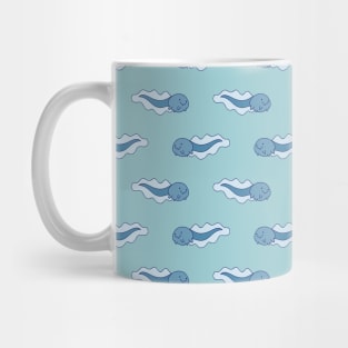 Blue Tadpole Pattern Mug